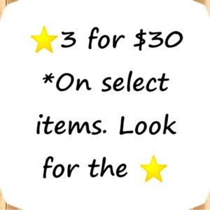 3 for $30 on all T-Shirts!!